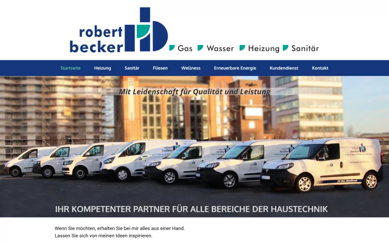Website Robert Becker Sanitär – Webdesign von BSM-Design